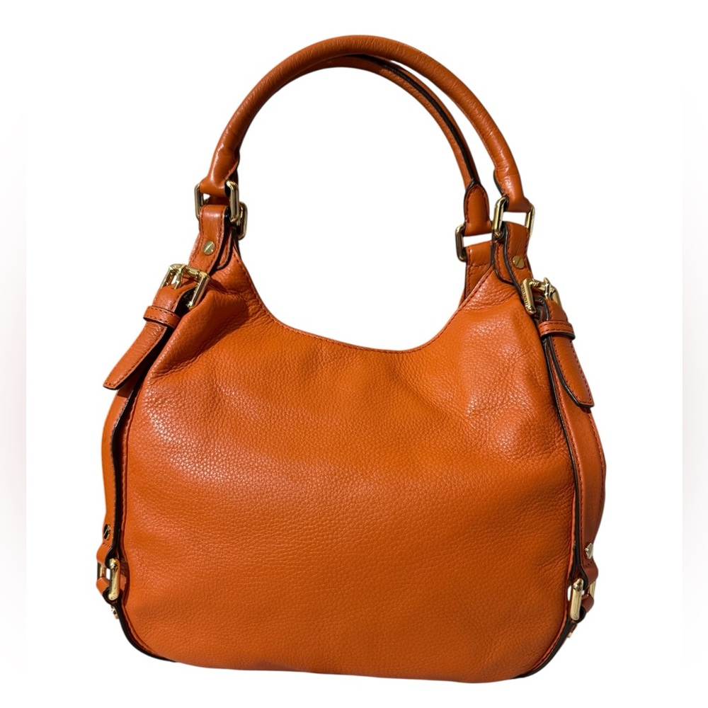 Michael Kors Burnt Orange Pebbled Leather Shoulder Hobo 🤩🧡 - Picture 3 of 13